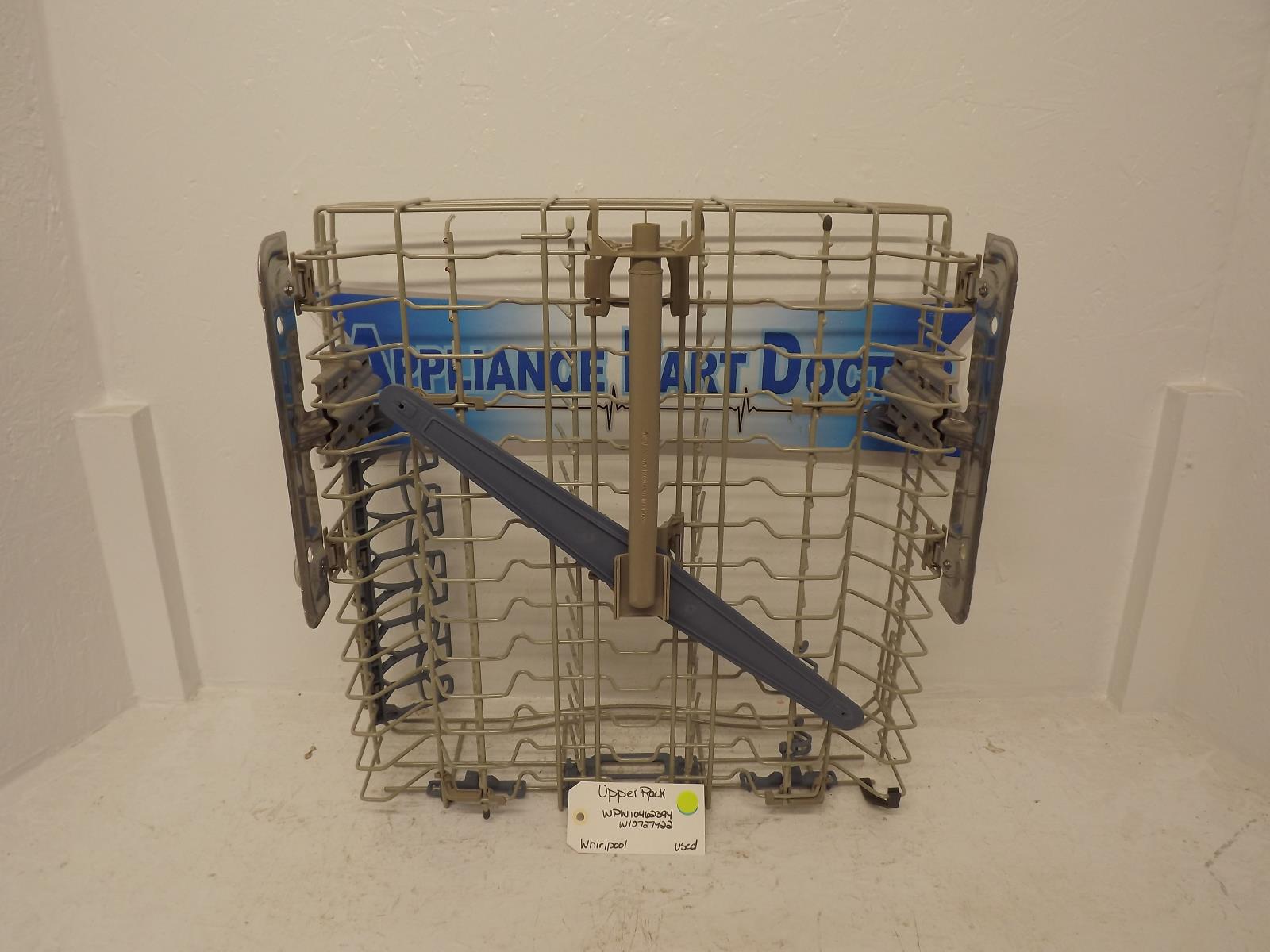Whirlpool Dishwasher WPW10462394 W10727422 Upper Rack Used Whirlpool Dishwasher WPW10462394 W10727422 Upper Rack Used